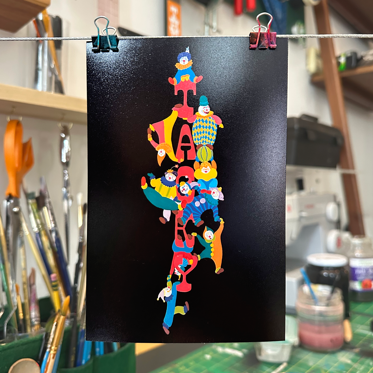 Clown Party signed print
