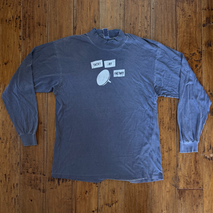 Blue/Grey Mock Neck Long Sleeve